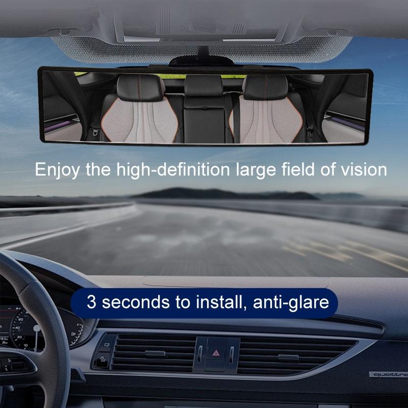 HD Wide Angle Car Rearview Mirror Anti Glare Anti Fog Clip On 5