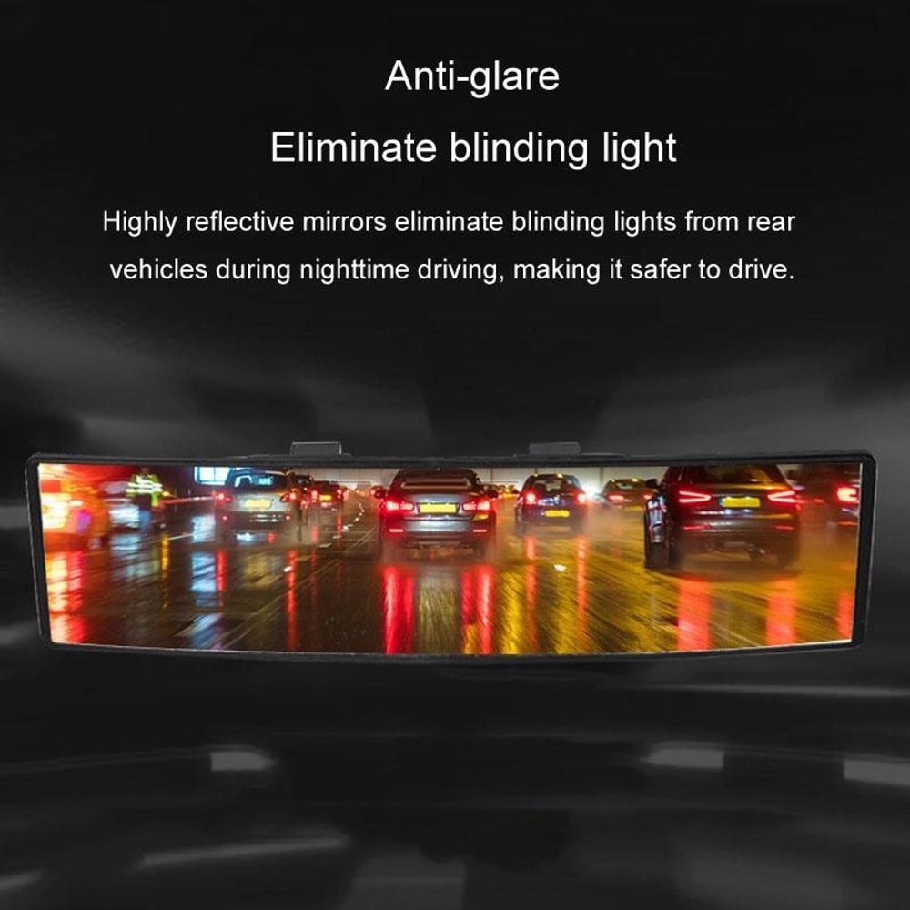 HD Wide Angle Car Rearview Mirror Anti Glare Anti Fog Clip On 6