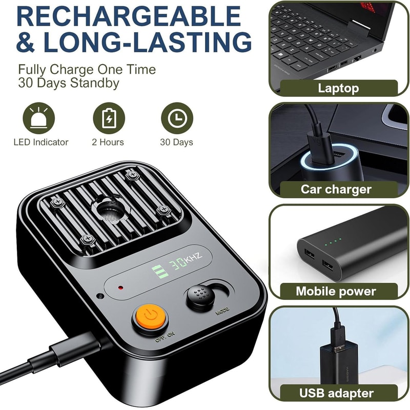 Smart Ultrasonic Dog Bark Deterrent Device With Color Screen 3 Training Modes 3