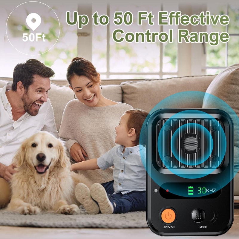 Smart Ultrasonic Dog Bark Deterrent Device With Color Screen 3 Training Modes 4