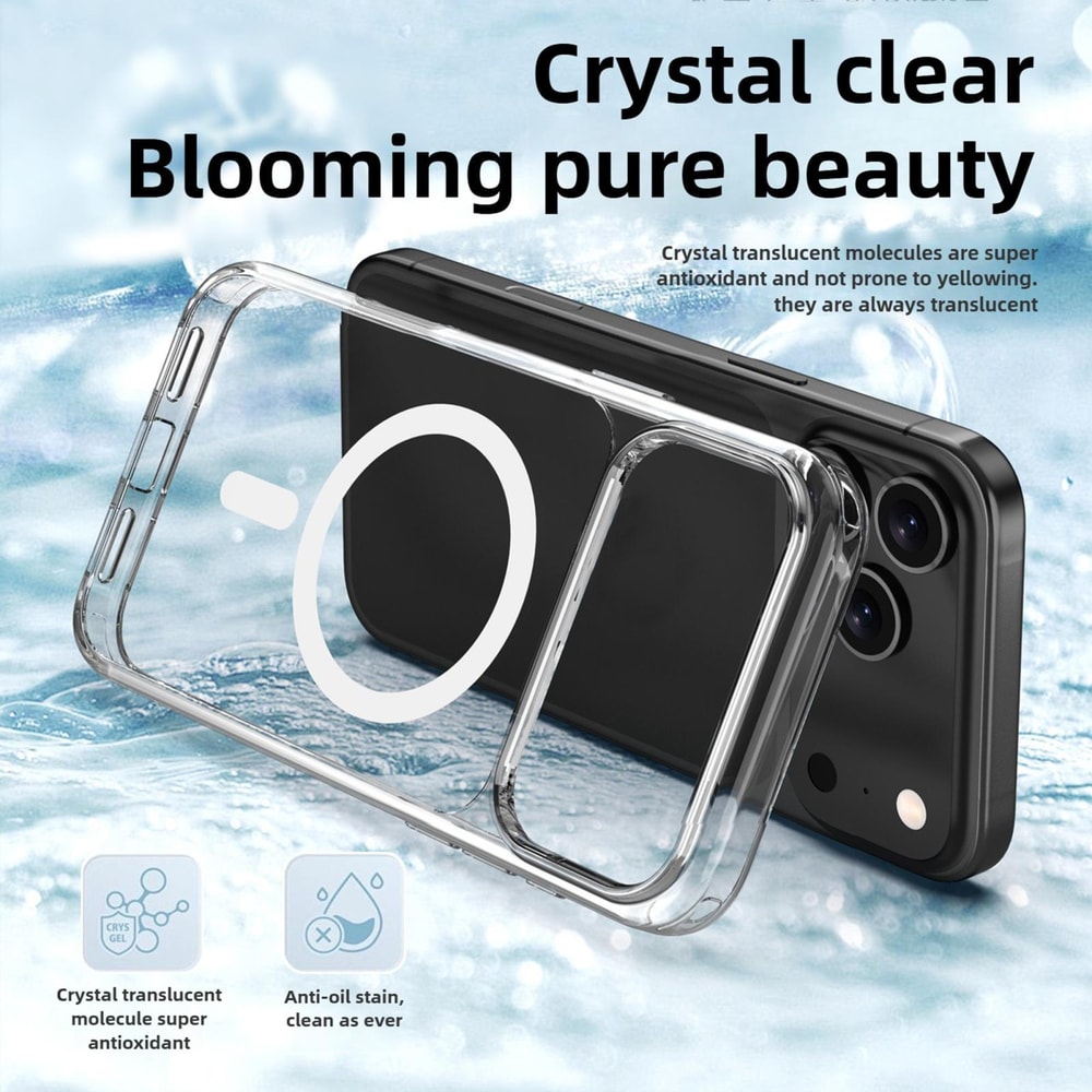 Crystal Clear IPhone 17 MagSafe Case Shockproof AntiDrop Protective Cover 3