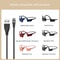 For Shokz Bone Conduction Bluetooth Earphone Magnetic Charging Cable 5