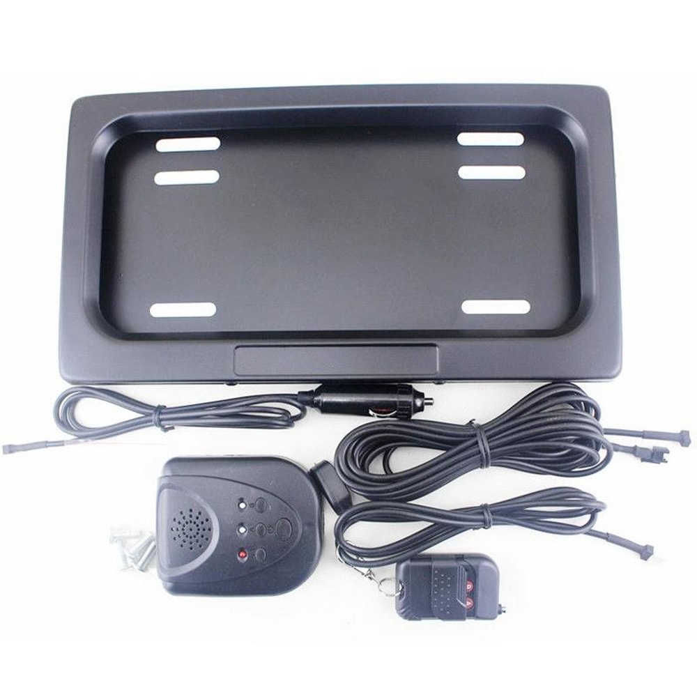 Remote Control Retractable License Plate Frame Hidden Cover for Cars and EVs
