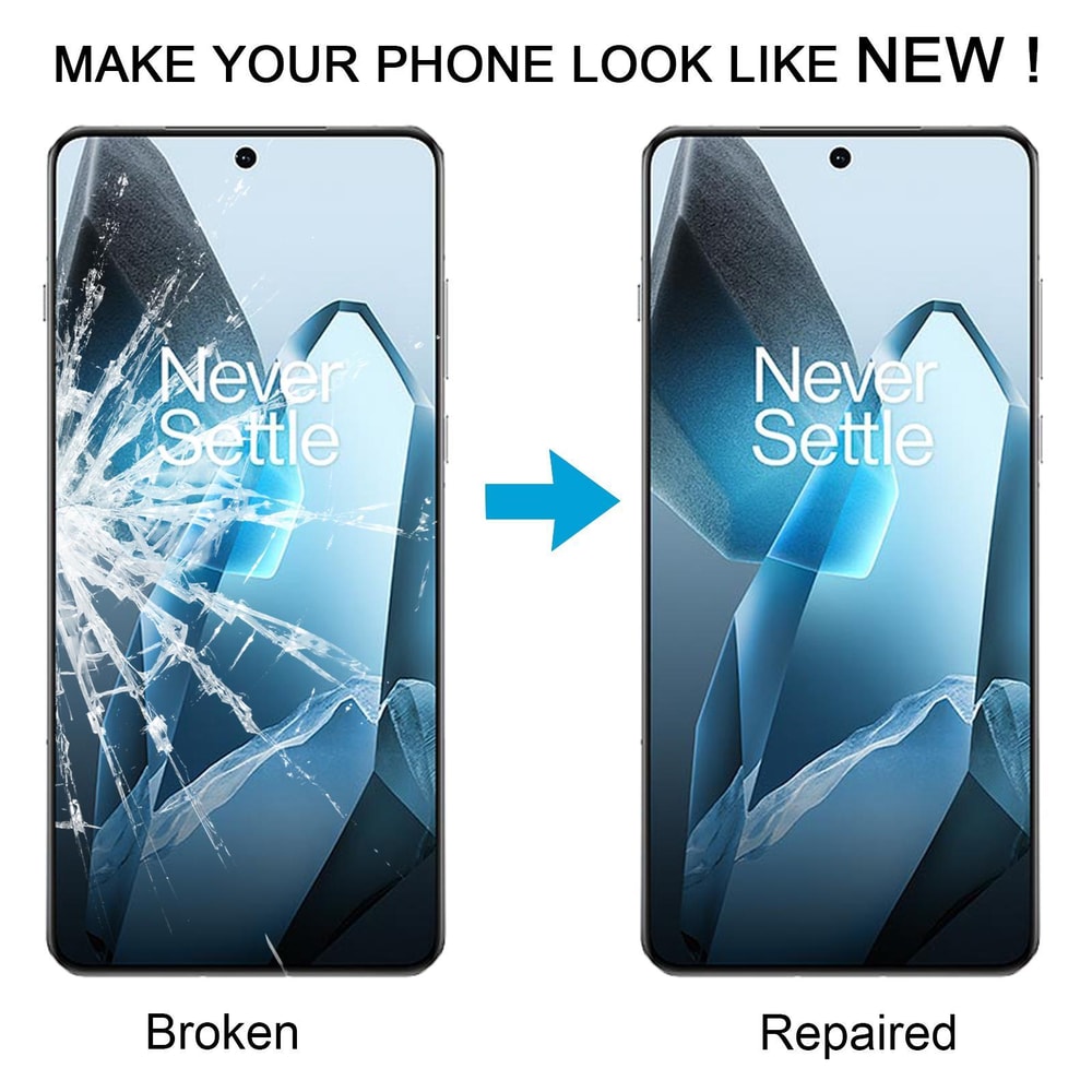 OnePlus 13 Screen Glass Replacement with OCA Adhesive Front Lens Repair Kit