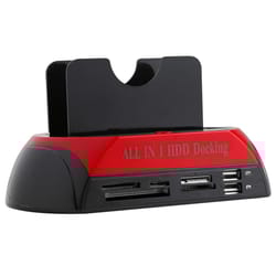 all-in-one dual bay sata ide hdd dock with usb 3.0 cloning & card reader hub