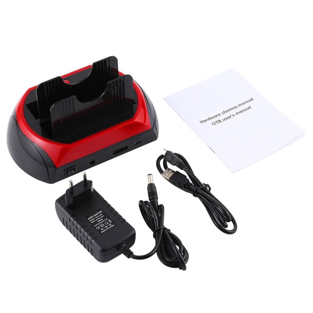 AllinOne Dual Bay SATA IDE HDD Dock With USB 30 Cloning Card Reader Hub 4