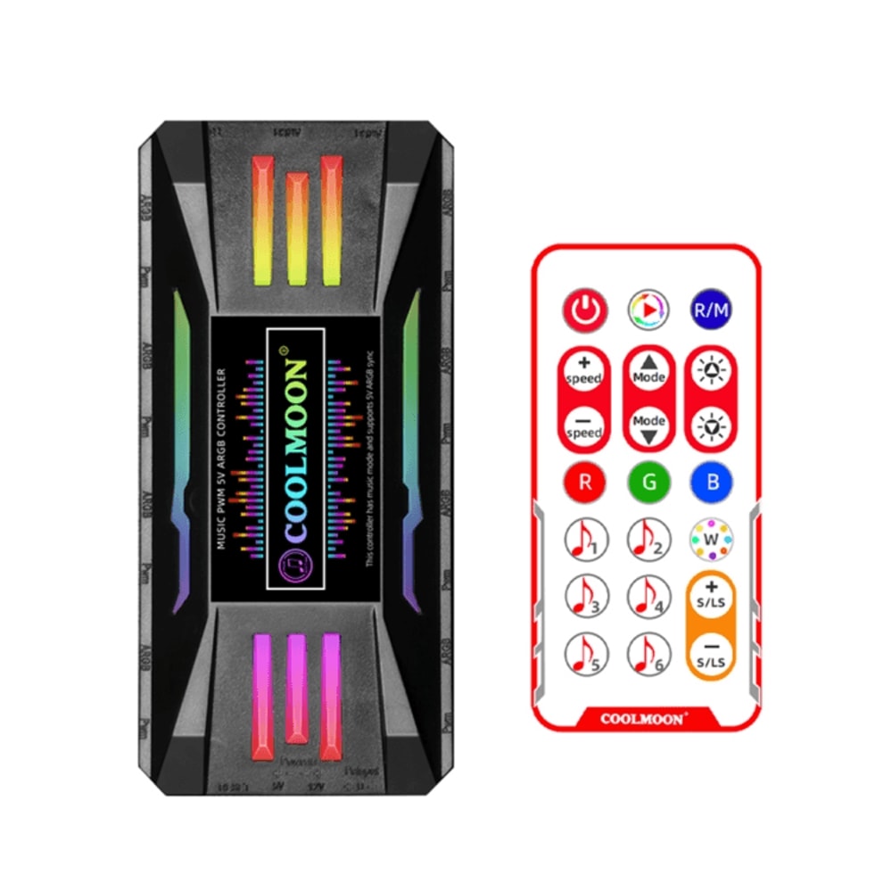 Smart ARGB PC Fan Controller Hub With Remote PWM Temperature Control 11