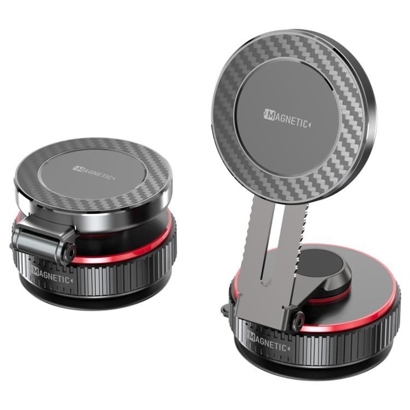 360 Rotating Magnetic Phone Holder With Vacuum Suction Car Mount 0