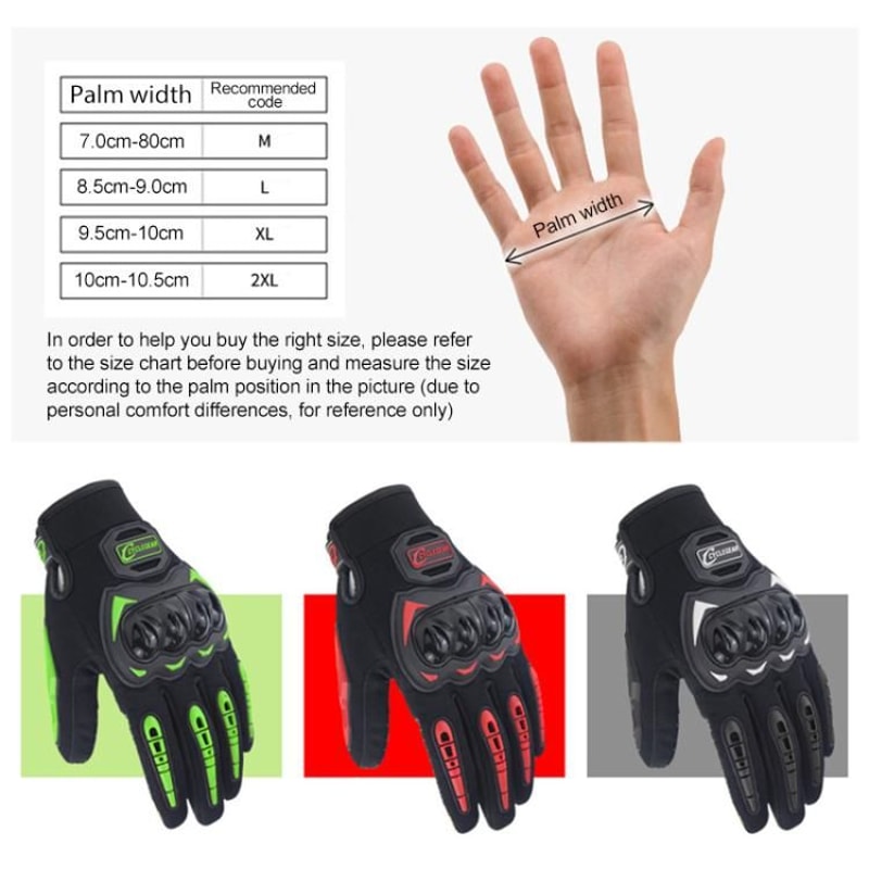 AntiSlip Motorcycle Riding Gloves Full Finger Protective Grip Gear 3