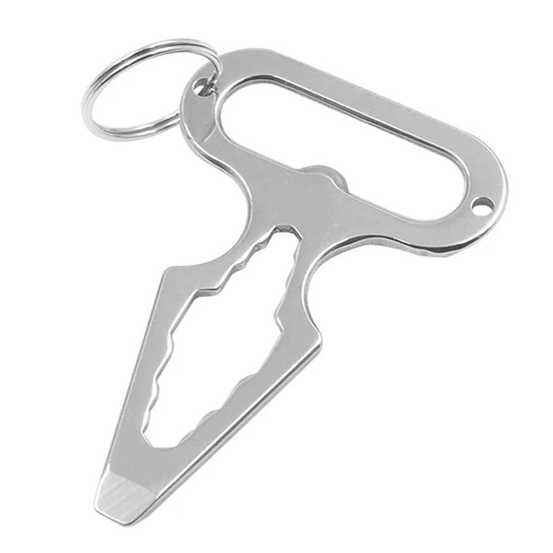 7in1 Multifunctional Carabiner Tool Stainless Steel Outdoor EDC Survival Tool With Bottle Opener S 4