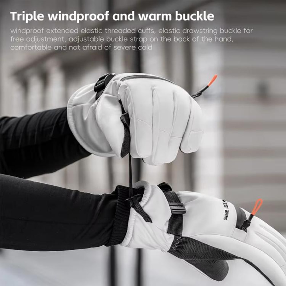 Touchscreen Ski Gloves Waterproof Winter Gloves With Thermal Insulation AntiSlip Grip 8