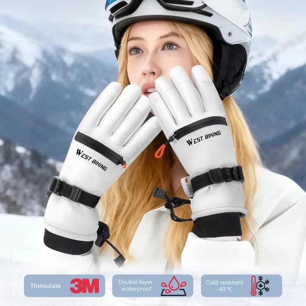 Touchscreen Ski Gloves Waterproof Winter Gloves With Thermal Insulation AntiSlip Grip 9