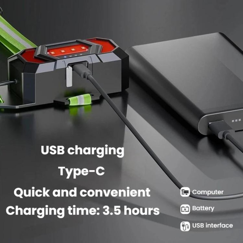 Rechargeable LED Chest Running Light For Night Safety And Cycling Visibility 2