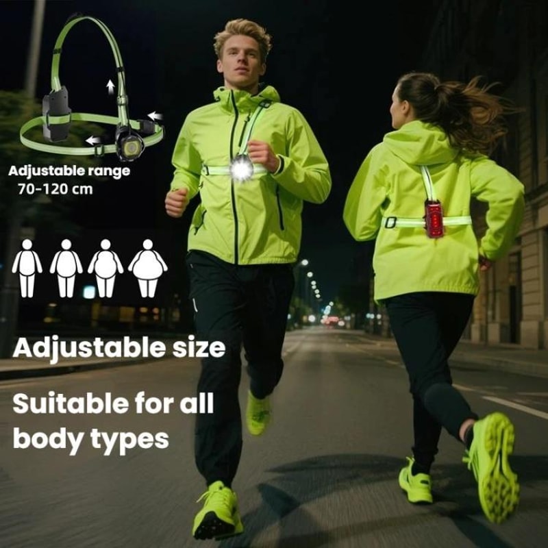 Rechargeable LED Chest Running Light For Night Safety And Cycling Visibility 5