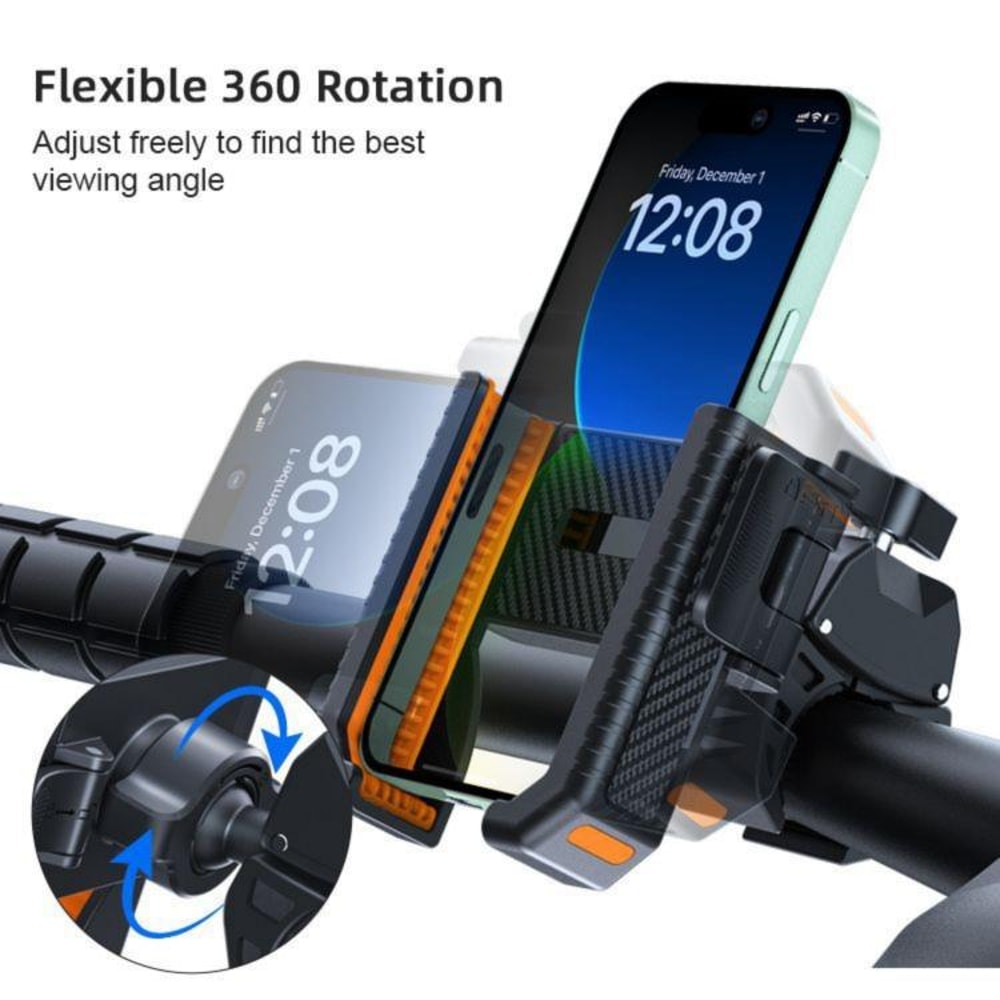 Carbon Fiber Bike Phone Mount Non Slip Handlebar Holder For Bicycle Scooter Motorcycle 5