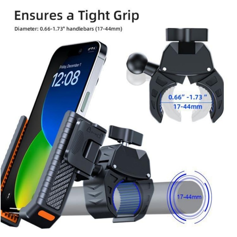 Carbon Fiber Bike Phone Mount Non Slip Handlebar Holder For Bicycle Scooter Motorcycle 1