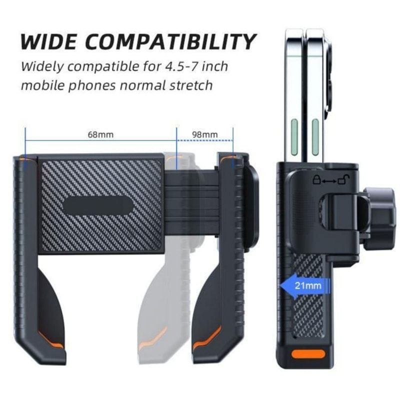 Carbon Fiber Bike Phone Mount Non Slip Handlebar Holder For Bicycle Scooter Motorcycle 3