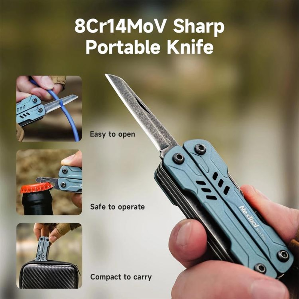 12 In 1 Multi Tool Pocket Knife With Folding Pliers And Wire Cutters For Outdoor EDC 4