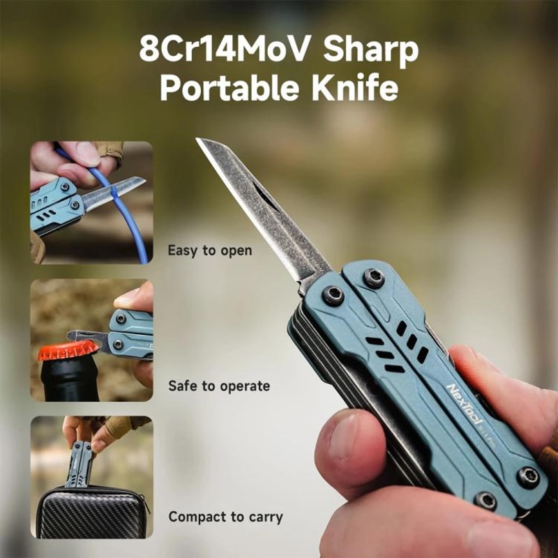 12 In 1 Multi Tool Pocket Knife With Folding Pliers And Wire Cutters For Outdoor EDC 4