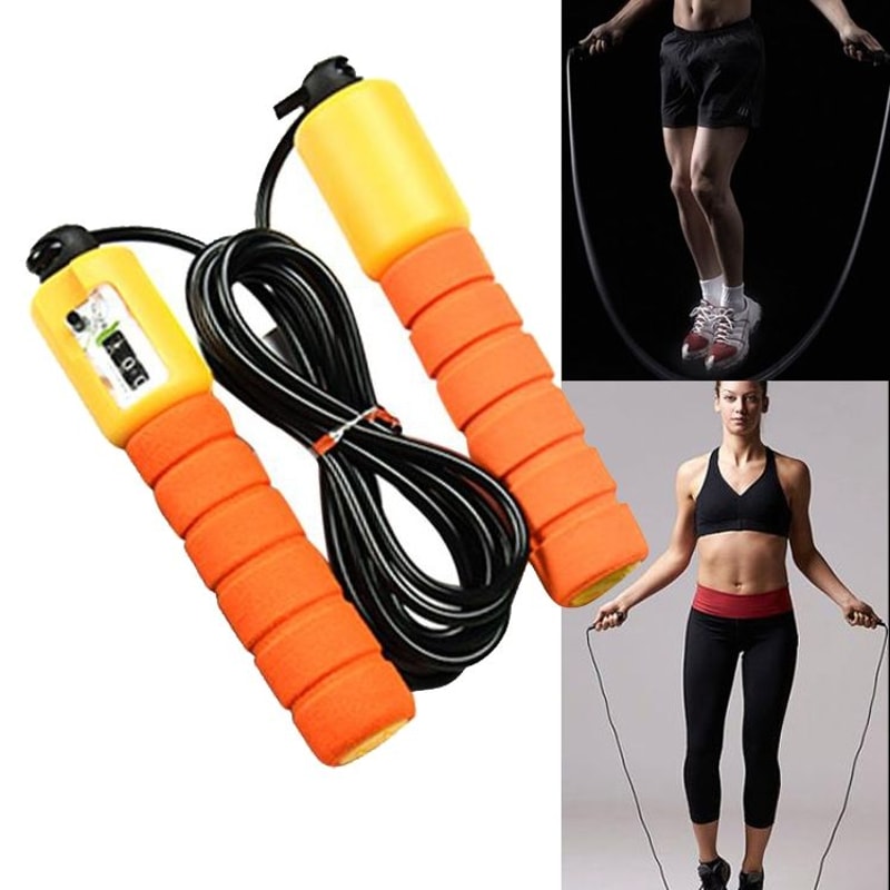 Adjustable Jump Rope With Counter For Fast Fitness Cardio Training 0
