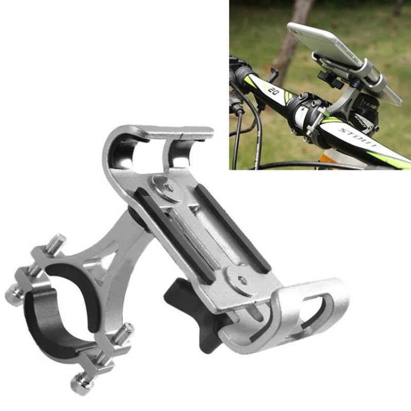 Universal Aluminum Motorcycle Phone Mount Non Rotating Bike Phone Holder Secure Clamp 0