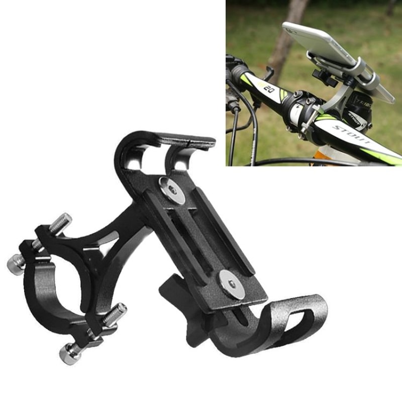 Universal Aluminum Motorcycle Phone Mount Non Rotating Bike Phone Holder Secure Clamp 4
