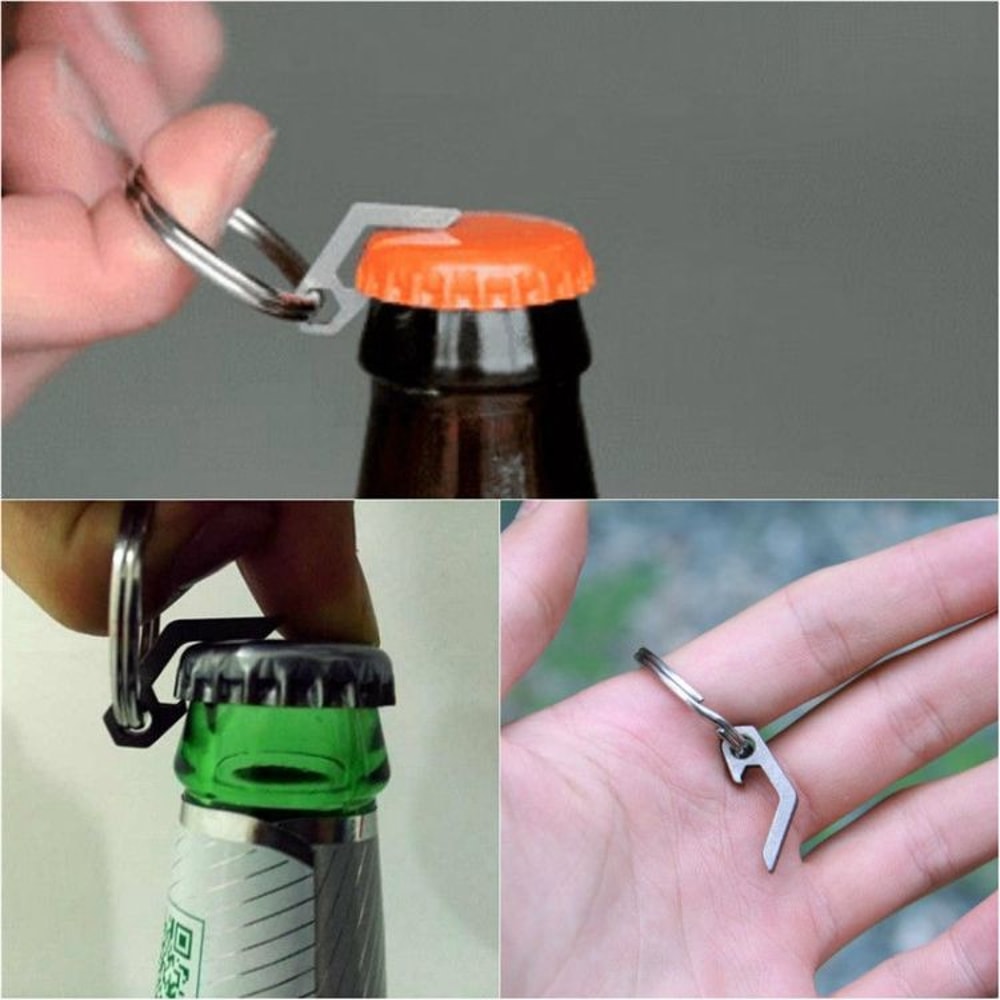 Stainless Steel Keychain Bottle Opener Mini EDC Pocket Tool For Camping And Everyday Carry 1