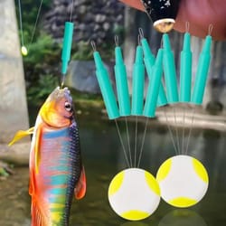 anti-tangle fishing rod tip connector space beans set 50pcs