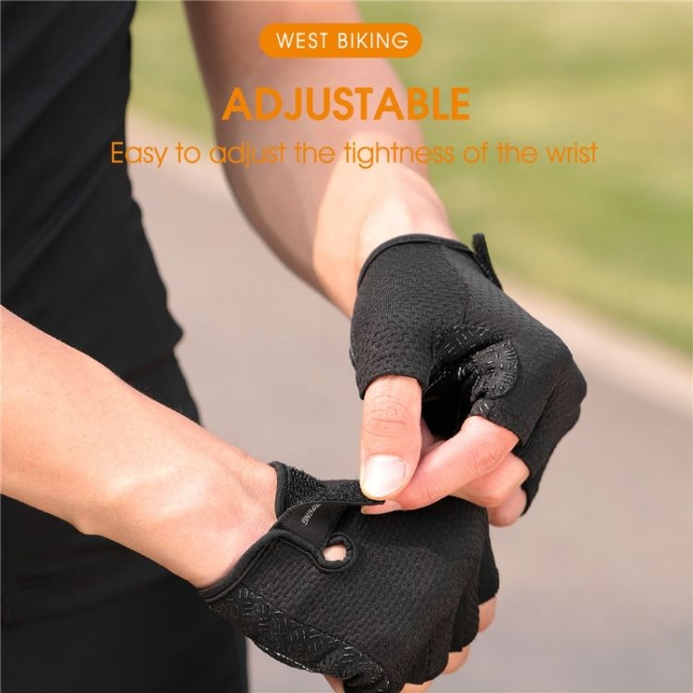 Breathable Half Finger Cycling Gloves Non Slip Grip Lightweight Riding Gloves 3