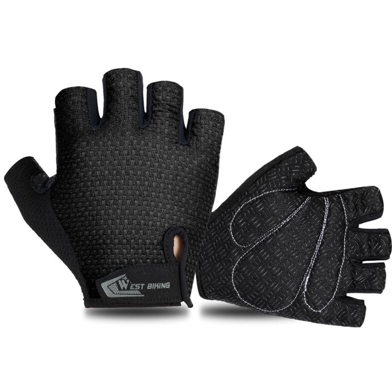Breathable Half Finger Cycling Gloves Non Slip Grip Lightweight Riding Gloves 2