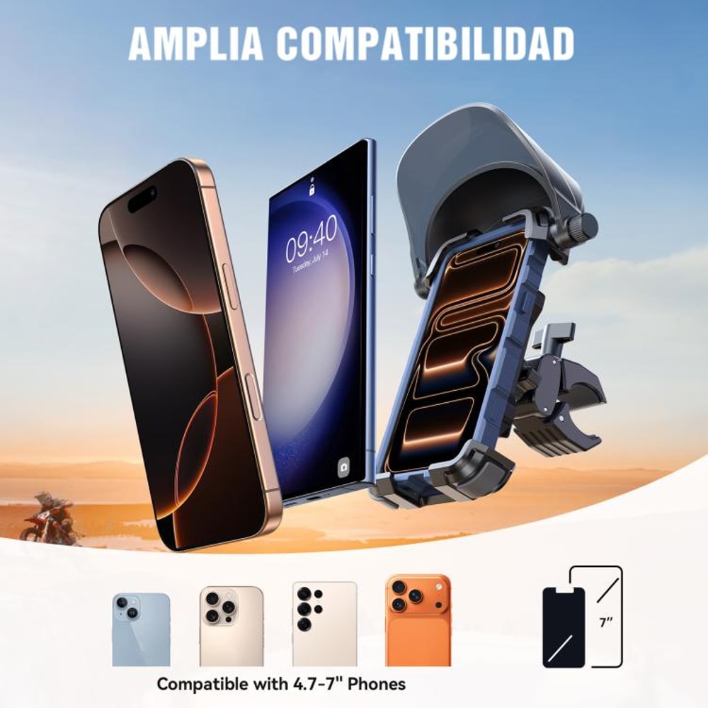 Sunshade Bike Phone Holder Adjustable Cycling Phone Mount For Handlebars 4