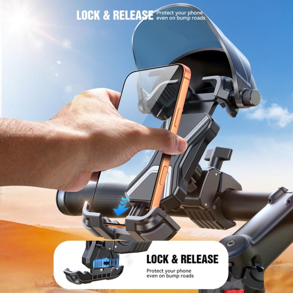 Sunshade Bike Phone Holder Adjustable Cycling Phone Mount For Handlebars 6