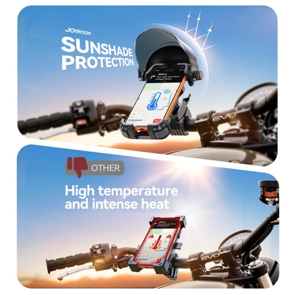 Sunshade Bike Phone Holder Adjustable Cycling Phone Mount For Handlebars 1