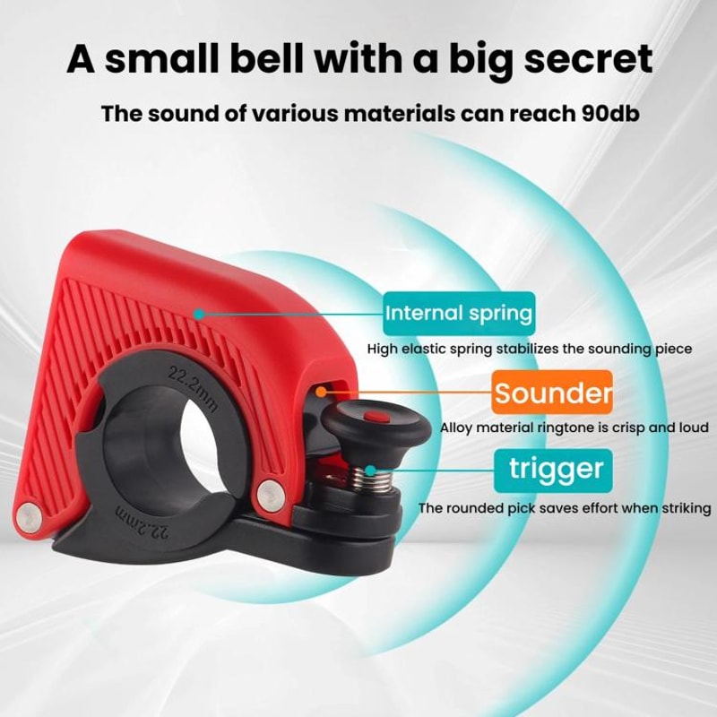 Stealth Bike Bell Hidden Handlebar Ring 90dB Aluminum Bicycle Bell 3