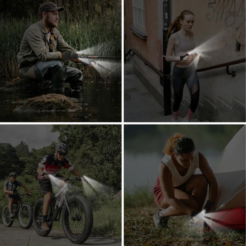 Rechargeable LED Flashlight Gloves For Night Work Fishing Repair HandsFree Light 3