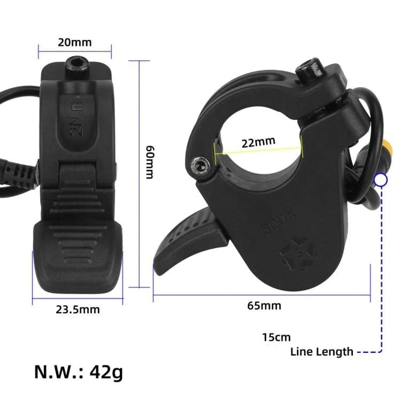Waterproof Thumb Throttle For Kukirin G3 Pro Electric Scooter With 3Pin Connector 4