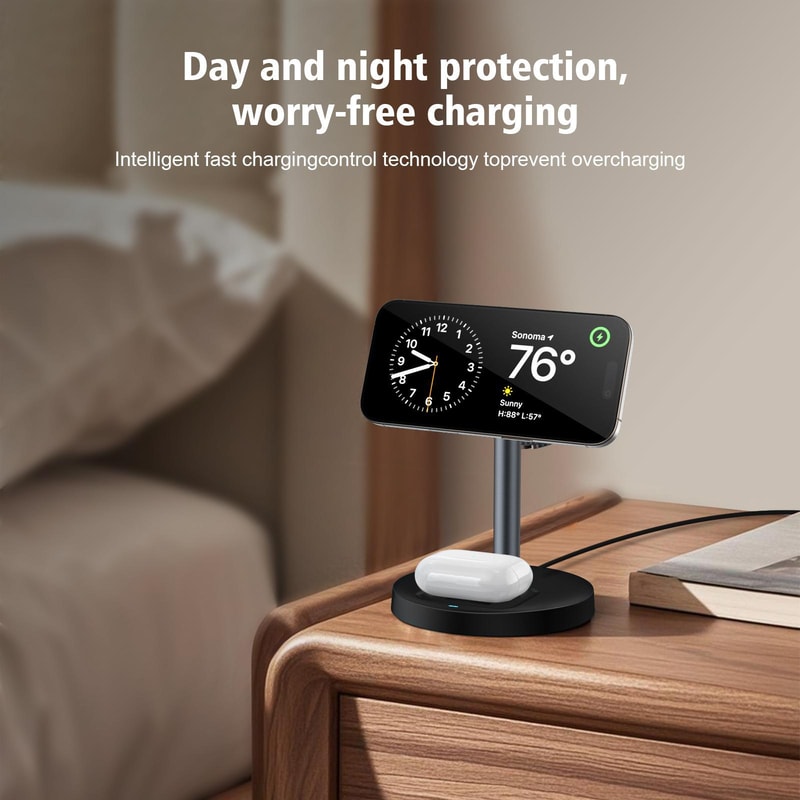 20W Magnetic Wireless Charger Stand 3 In 1 Fast Charging Dock For IPhone AirPods Apple Watch 3