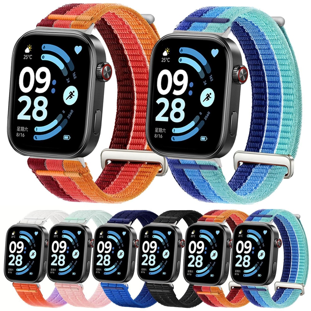 Breathable Nylon Loop Watch Band for Redmi Watch and Xiaomi Band Pro Adjustable Sport Strap