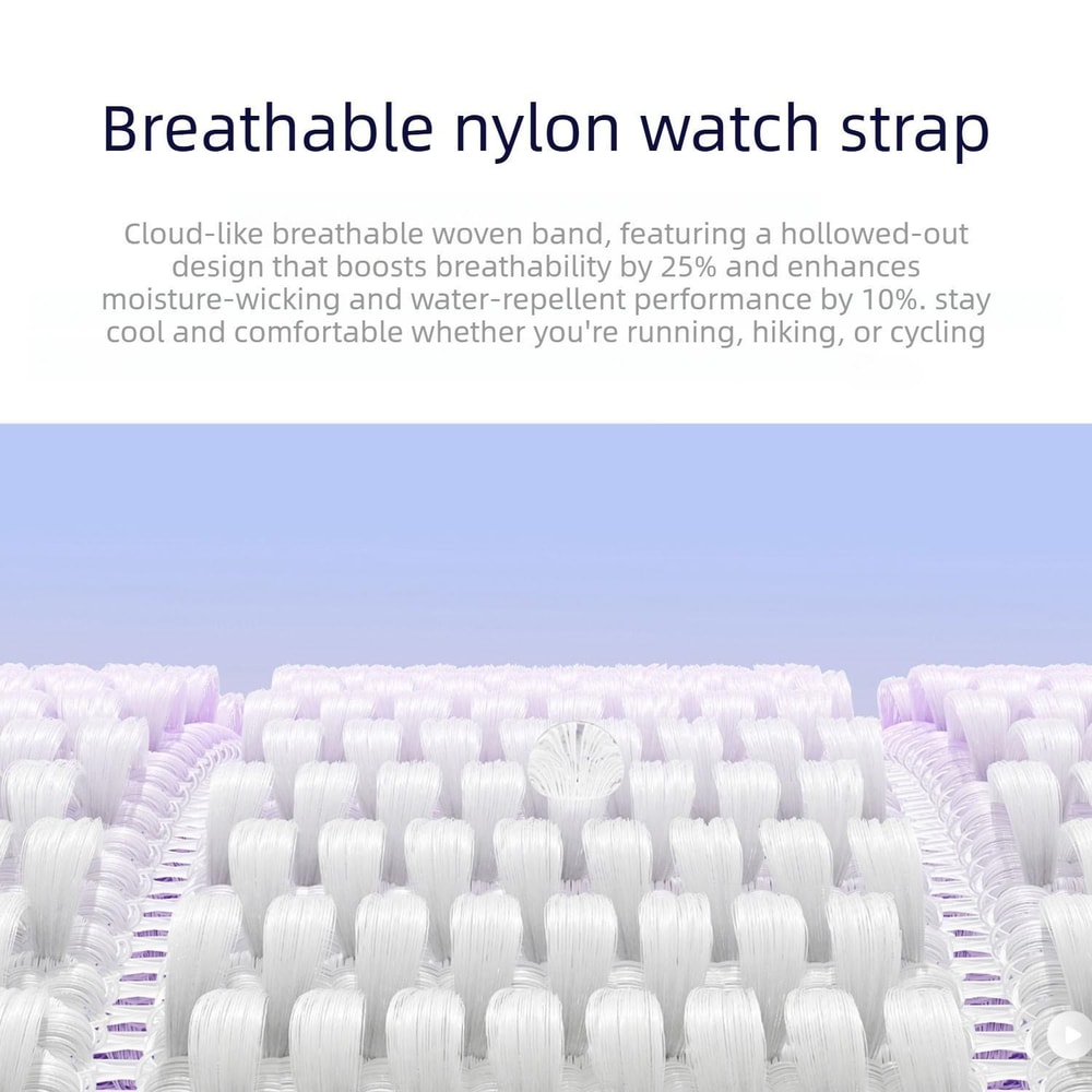 Breathable Nylon Loop Watch Band for Redmi Watch and Xiaomi Band Pro Adjustable Sport Strap