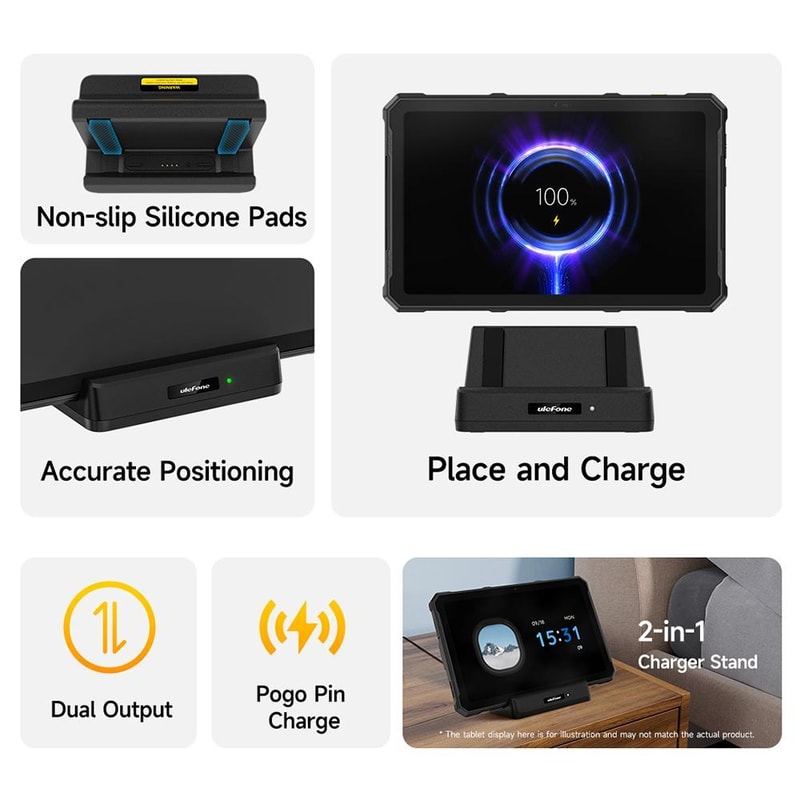 AirCooled Wireless Charger Stand Fast Charging Dock For IPhone Android 7