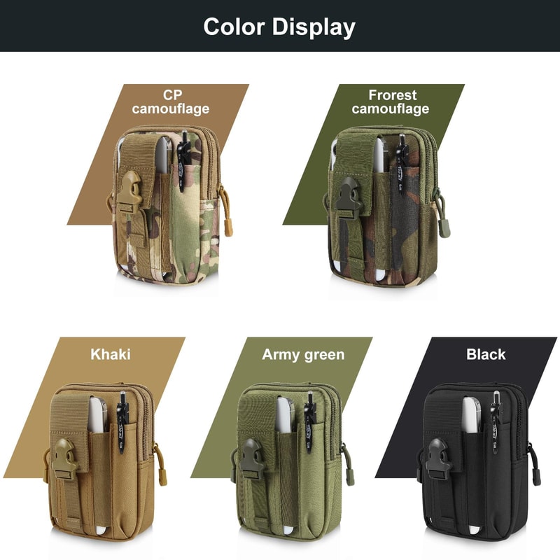 Tactical Waist Bag Phone Holder Durable Hiking Waist Bag Outdoor Utility Pouch 7