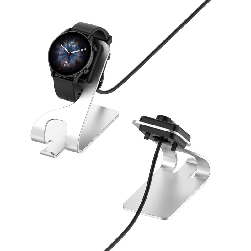 Rotatable Smart Watch Charger Dock Metal Stand For Amazfit T Rex Ultra Fast Charging Station 1