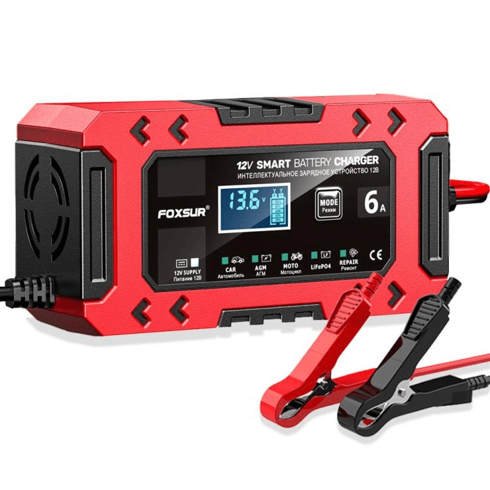 Smart Car Battery Charger 6A Auto Repair Maintainer For Cars Motorcycles 1