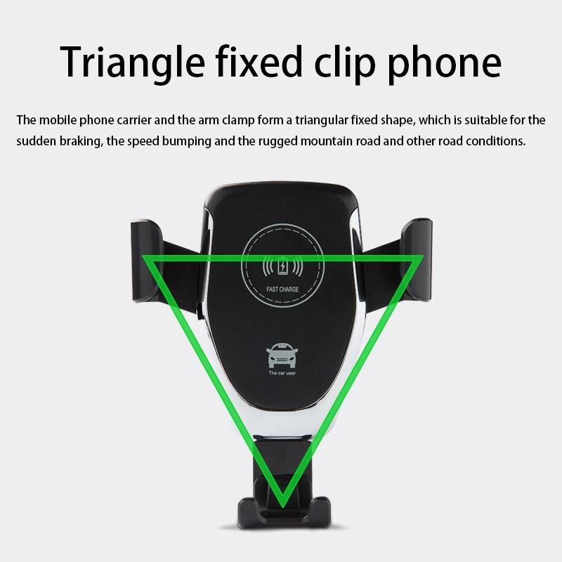 18W Wireless Car Charger Mount With Air Vent Clip And Qi Fast Charging Holder 1