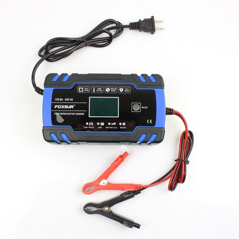 Smart Automatic Battery Charger For Car Motorcycle Truck AGM Charger 5