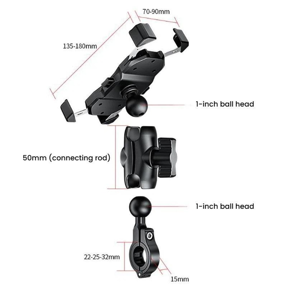 Motorcycle Phone Mount Elevated Bike Navigation Holder 3