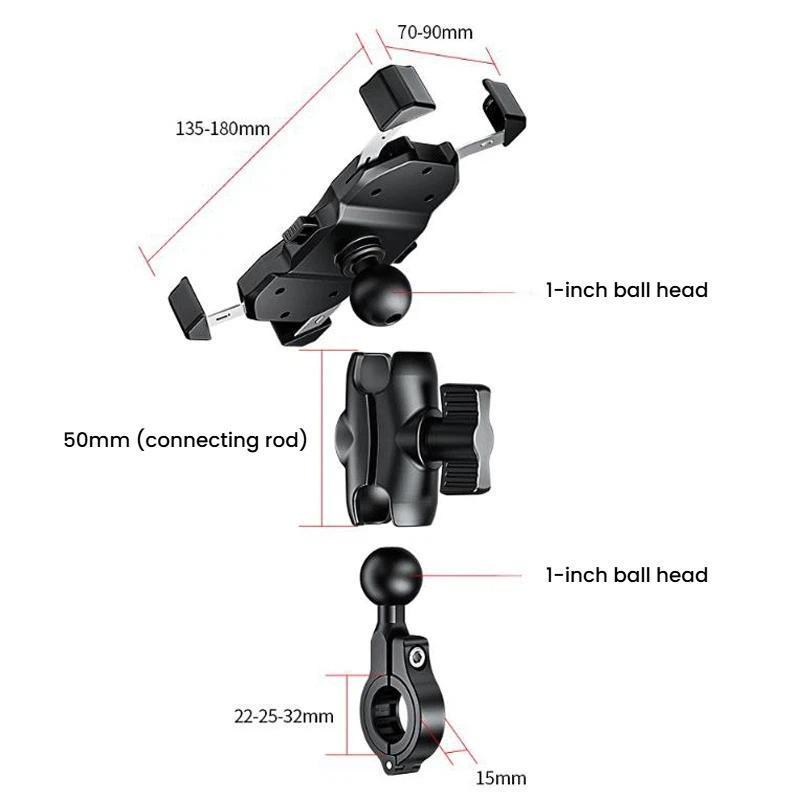 Motorcycle Phone Mount Elevated Bike Navigation Holder 3
