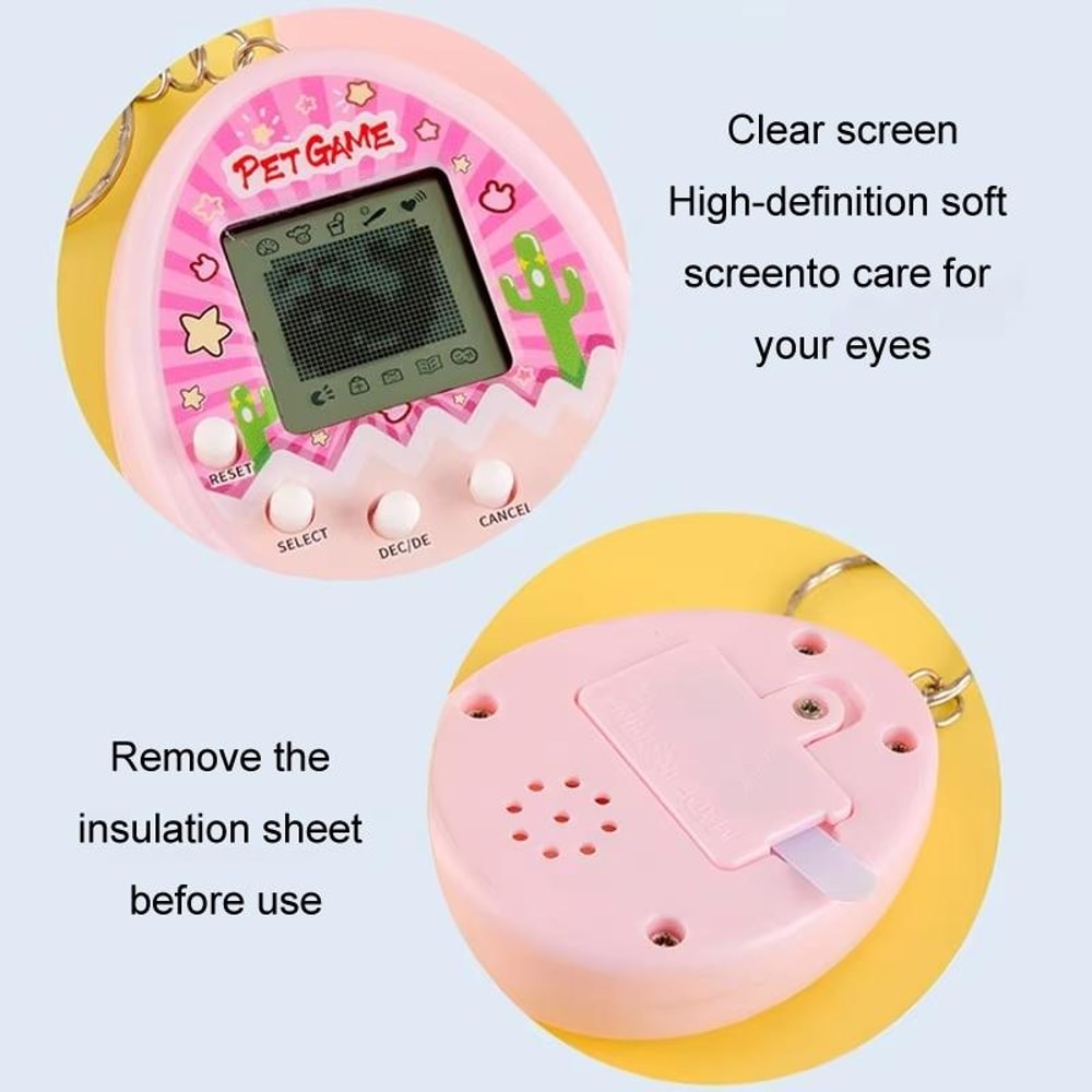 Retro Virtual Pet Keychain Game Toy Digital Tamagotchi Style Portable Pet Simulator 8