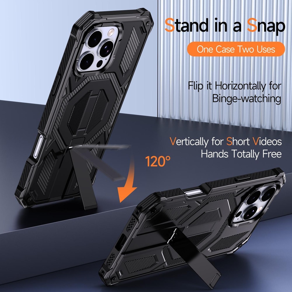 IPhone Magnetic Case With Hidden Stand Shockproof Protection 1