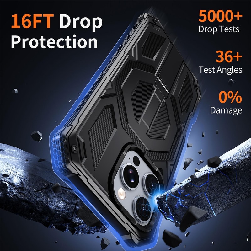 IPhone Magnetic Case With Hidden Stand Shockproof Protection 3